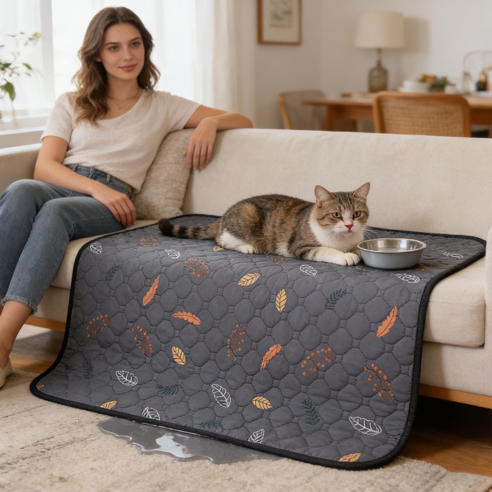 Tapis éducateur chiot jetable pour protéger les paniers et lits d'accouchement des chiens