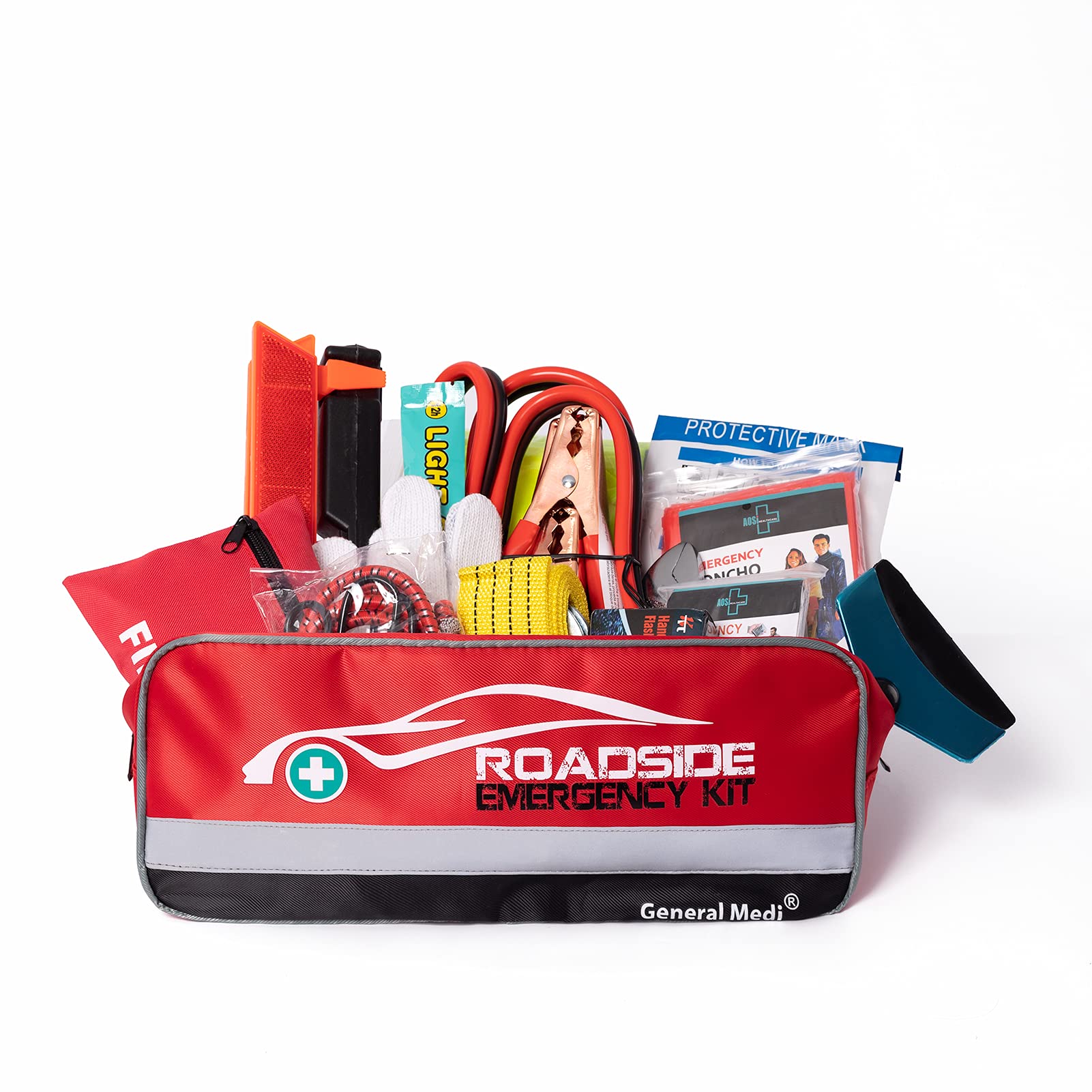 127Pieces Roadside Car Emergency Kit Include Mini First Aid Kit