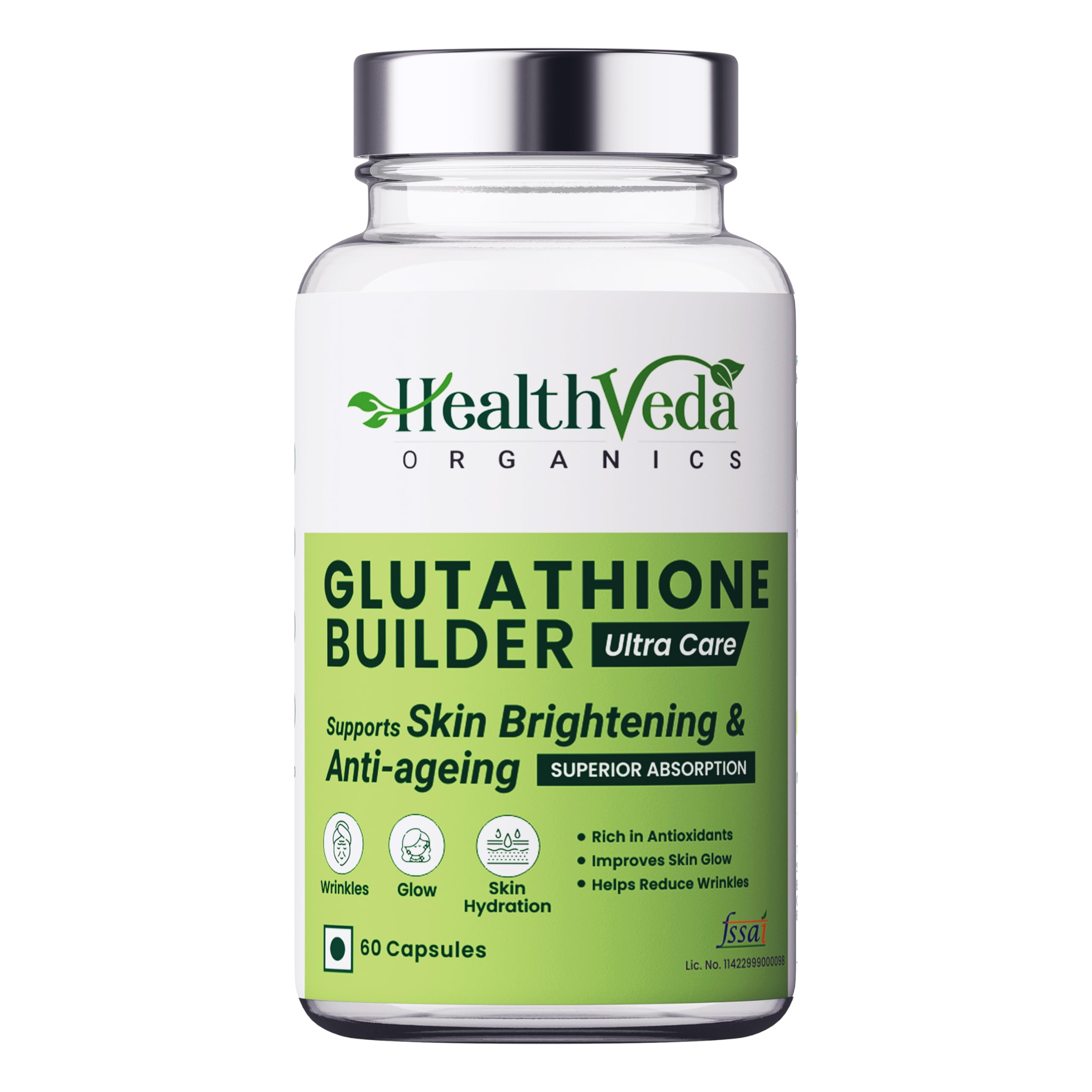 HEALTH VEDA ORGANICS PRIVATE LIMITED Plant Based Glutathione Builder With Vitamins B6 & Selenium|Skin Brightening & Anti-Ageing| 60 Veg Tablets|For Men & Women (B0BRQ4Q4GY) Amazon Price History, Amazon Price Tracker