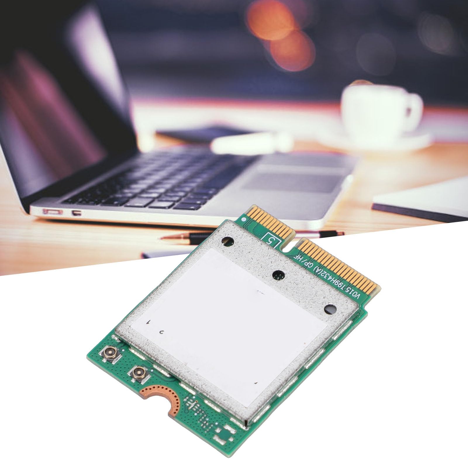 Topiky QCNCM865 Scheda di Rete Wireless WiFi 7, Adattatore M.2 NGFF WiFi 7 5,8 Gbps 2x2 4K QAM, con Supporto Tripla Banda 2,4 GHz 5 GHz 6, per 11 PC Portatili