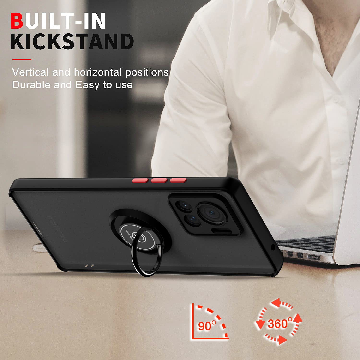 DESSEN Cover per Motorola Edge 30, Custodia Morbida in Silicone
