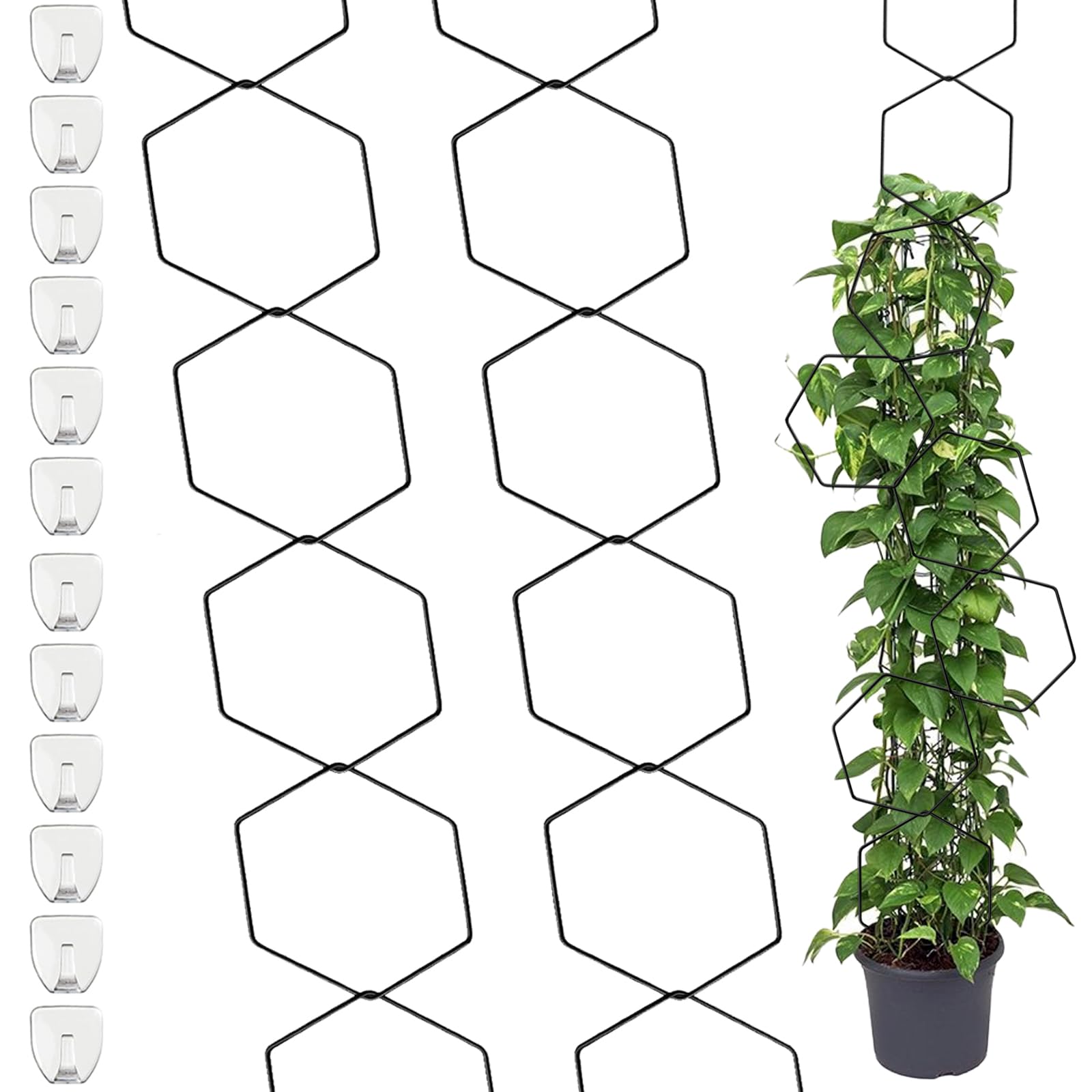 36Pcs Chain Trellis for Climbing Plants, Indoor & Outdoor Wall Trelli for Climbing Plants Trellis, Houseplant Trellis Vine Plant Support for Monstera,