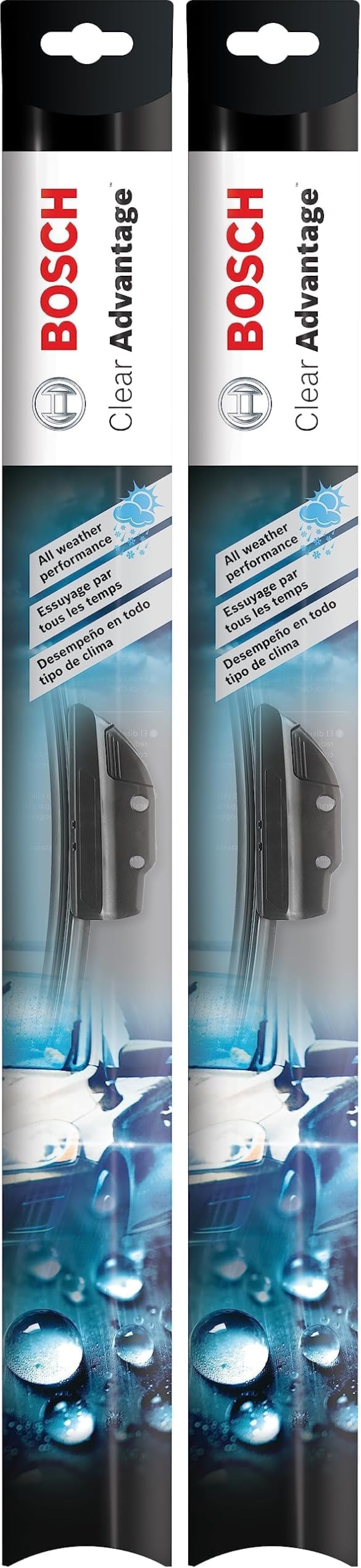 BOSCH 22CA Clear Advantage Beam Wiper Blade; 22" - Single (Pack of 2)