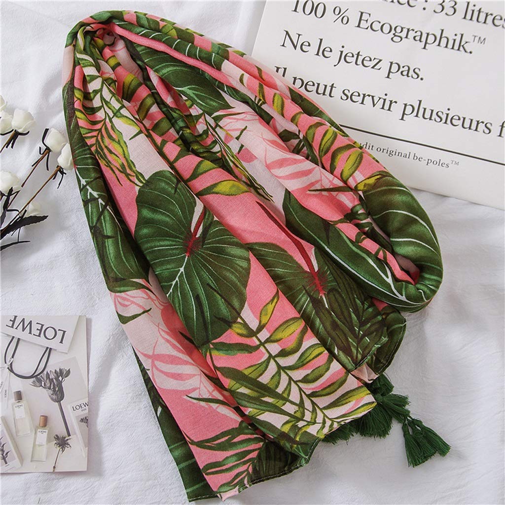 Bufanda de algodón para Mujer, hiyab con Estampado de Puntos, chales y chales, Borla Larga, Foulard para Mujer, Bandana