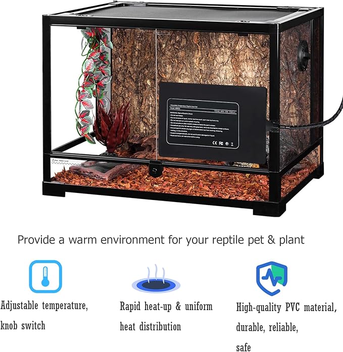 Almohadilla Térmica para Reptiles 23W Ajustable Impermeable 12x8 pulgadas miniatura 2