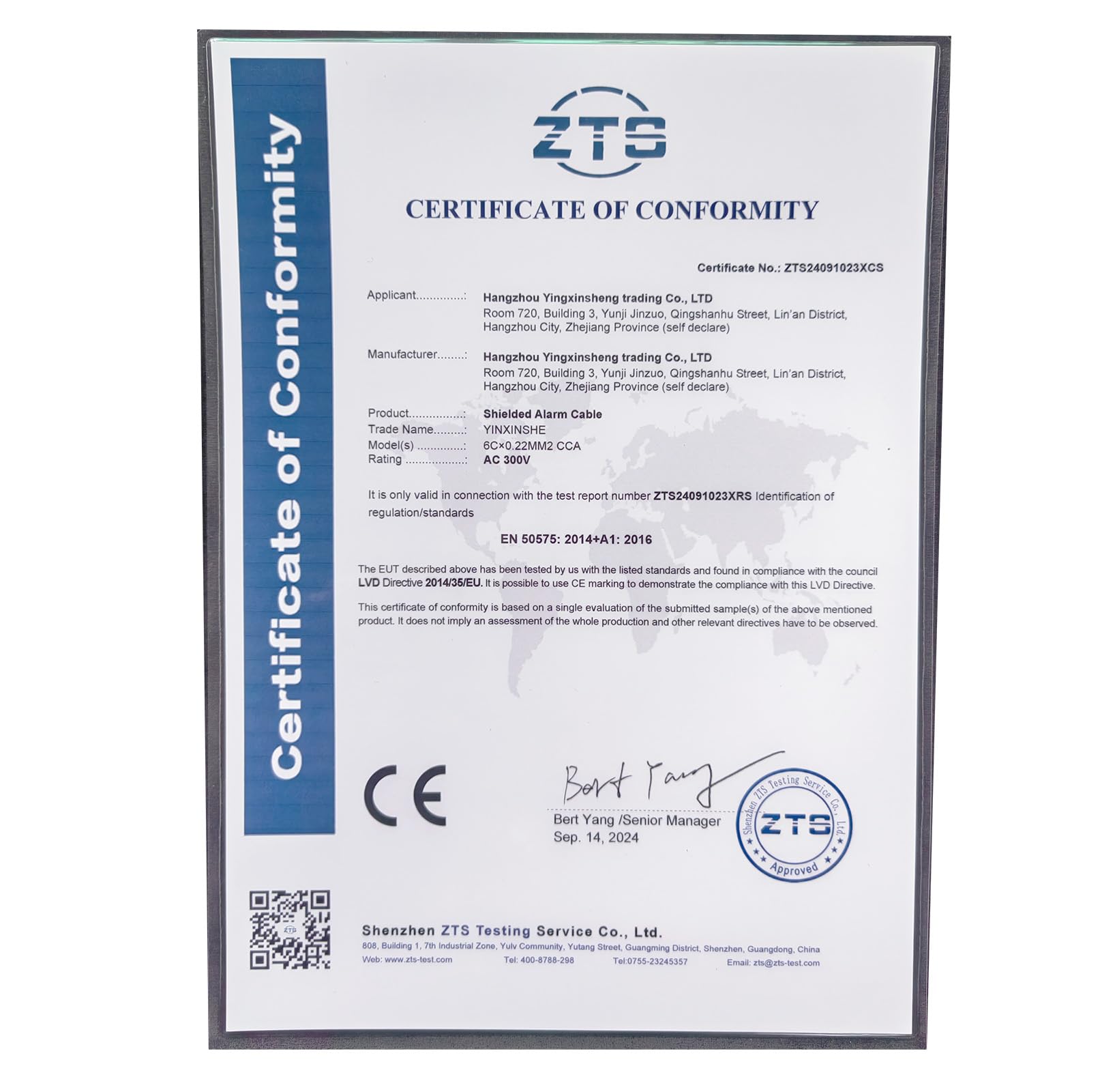 Cable de alarma blindado, 6 C x 0,22 m², cable de alarma CCA, cable de control de alarma, cable de seguridad, aluminio recubierto de cobre, para estación antirrobo de fuego/sonido, cable de seguridad