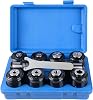 US Stock 10PCS TC820 ANSI Collets, 8, 532, 10, 316, 14, 14, 56, 38, 12, 916, 58, 1116, 1316 Metric Tap Holder Tap Chuck Suitable for M24HR Electric Tapping Machine