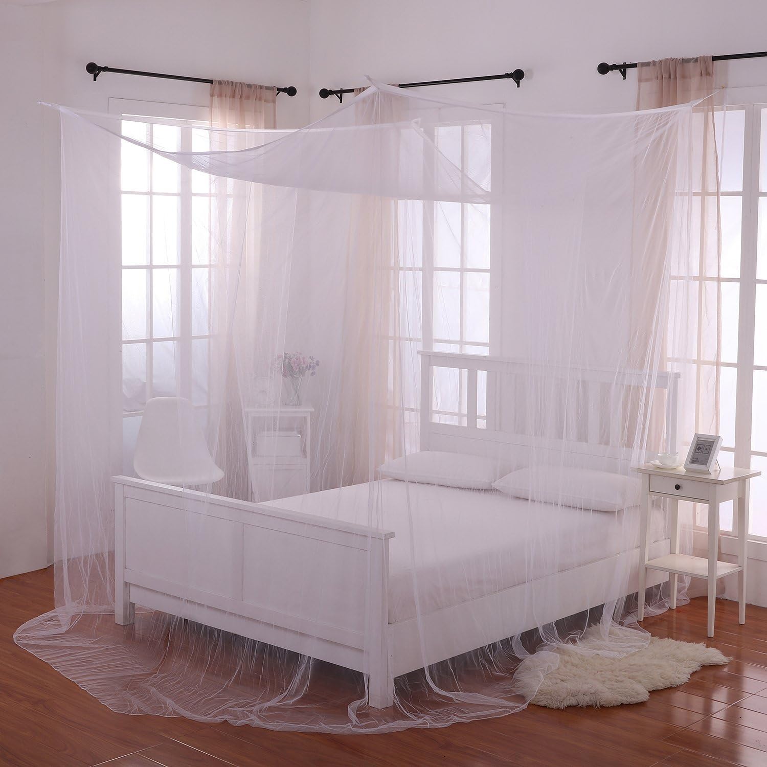 Mosquito Net for Double Bed,Padida Bed Canopy,Mosquito Net with Two Openings,Portable &Durable,Includes Hanging Kit and Travel Bag,No Harmful Chemical,Perfect for Indoor and Outdoor Use