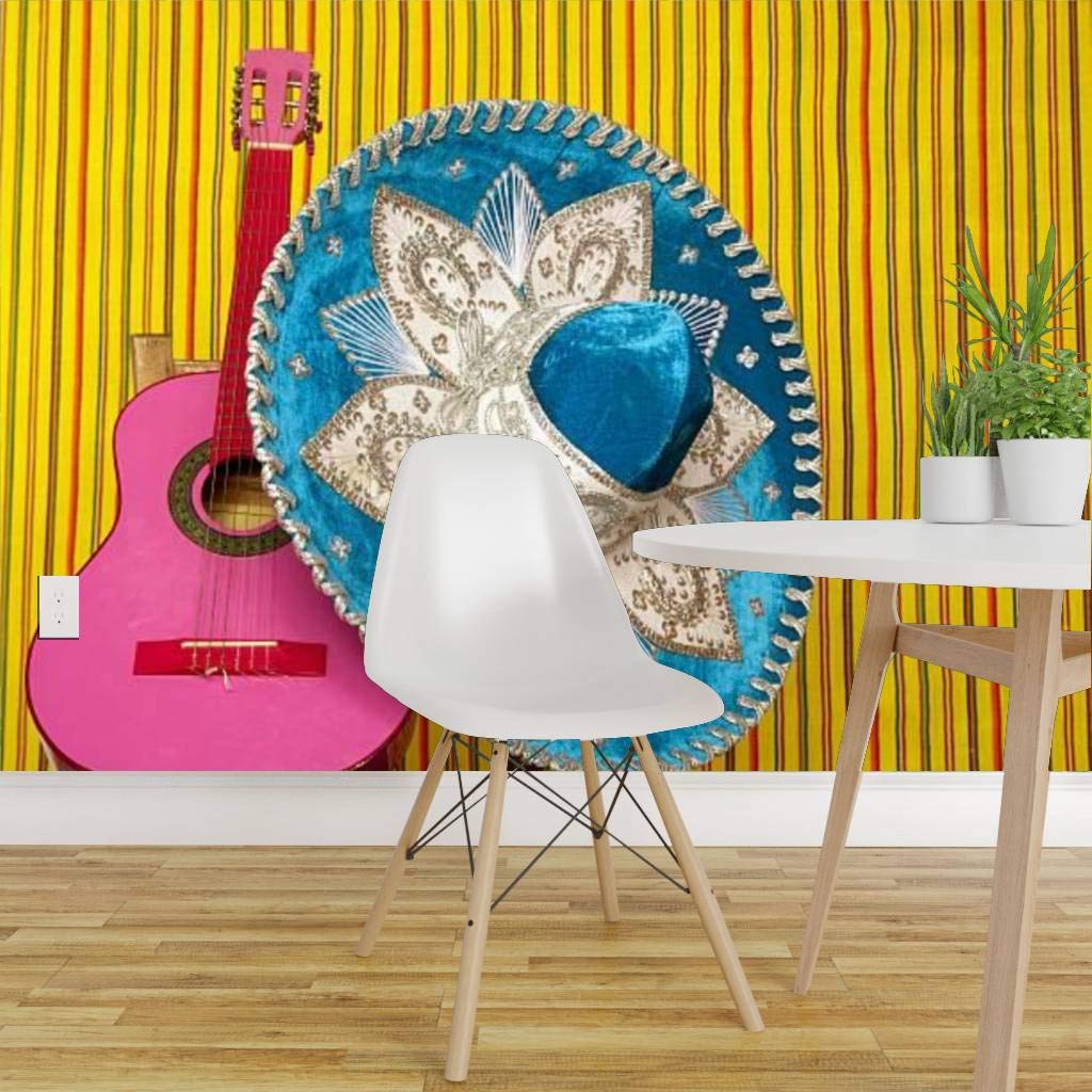 Amazon.com: Wall Mural mariachi embroidery mexican hat pink guitar colorful  mexican stock Peel and Stick Wallpaper Self Adhesive Wallpaper Large Wall  Sticker Removable Vinyl Film Roll Shelf Paper Home Decor : Tools