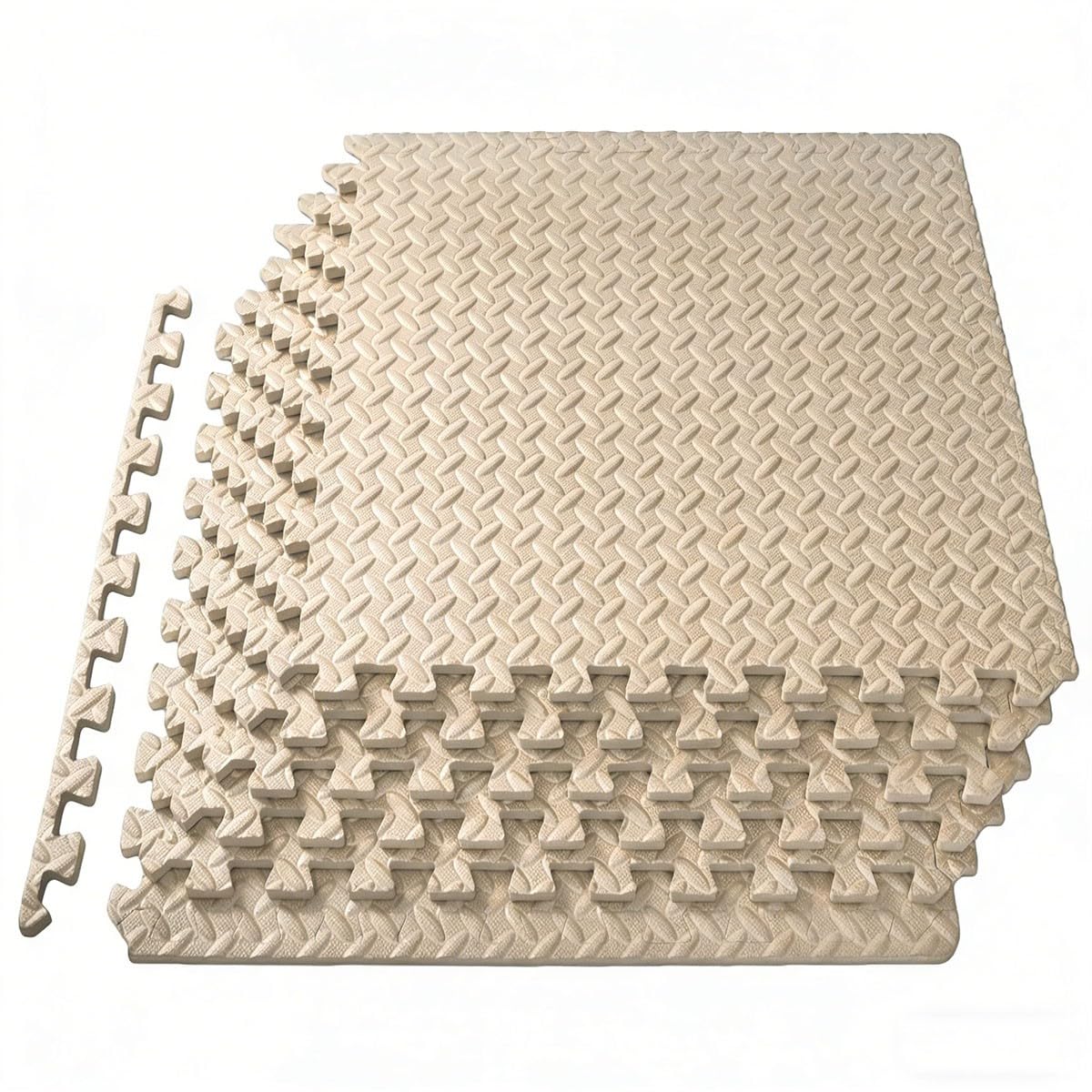 8 Stück Ineinandergreifende Eva Schaumstoffmatte, Schalldämmend Geräuschreduzierend rutschfest Zusammensteckbare Schaumstoff-Bodenfliesen für Fitnessstudios, Garagen, 60x60cm