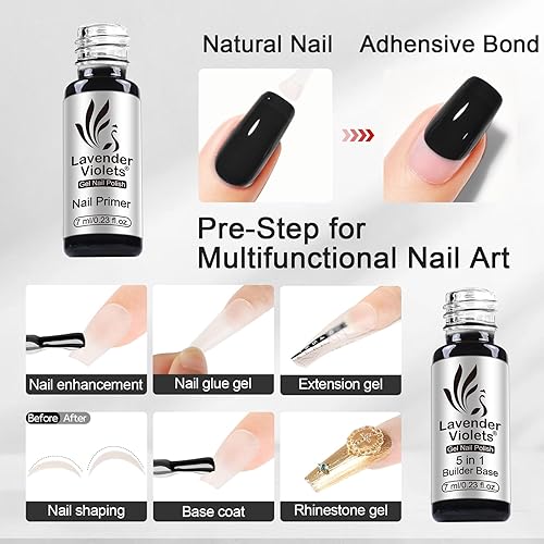 Miniatura 6 de Lavender Violets Juego de 27 esmaltes de uñas de gel para principios de primavera, colores de la Tierra, rojo, verde, amarillo, efecto de flor de