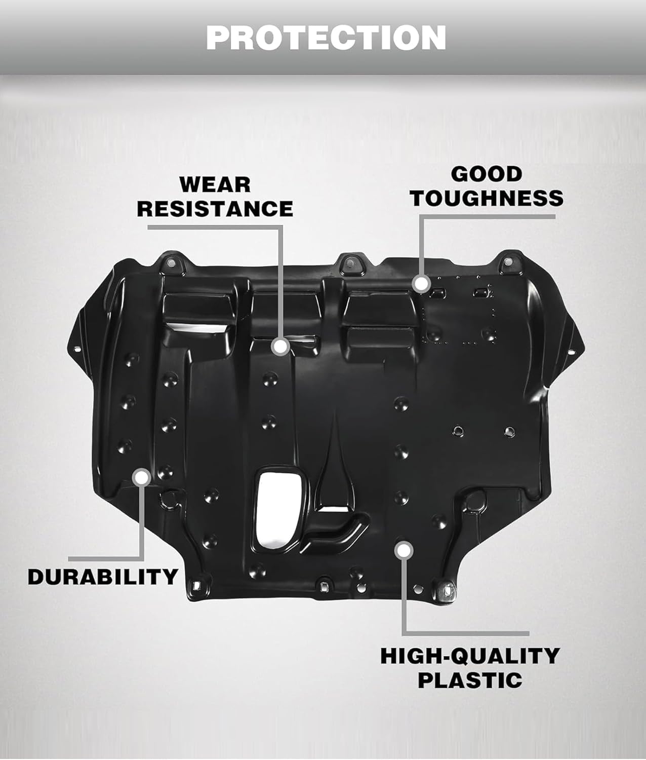Kojem Engine Splash Shield Compatible with 2012-2019 Ford Focus 2013-2018 Ford C-Max Replacement for AV6Z6P013A, FO1228121, 12450414