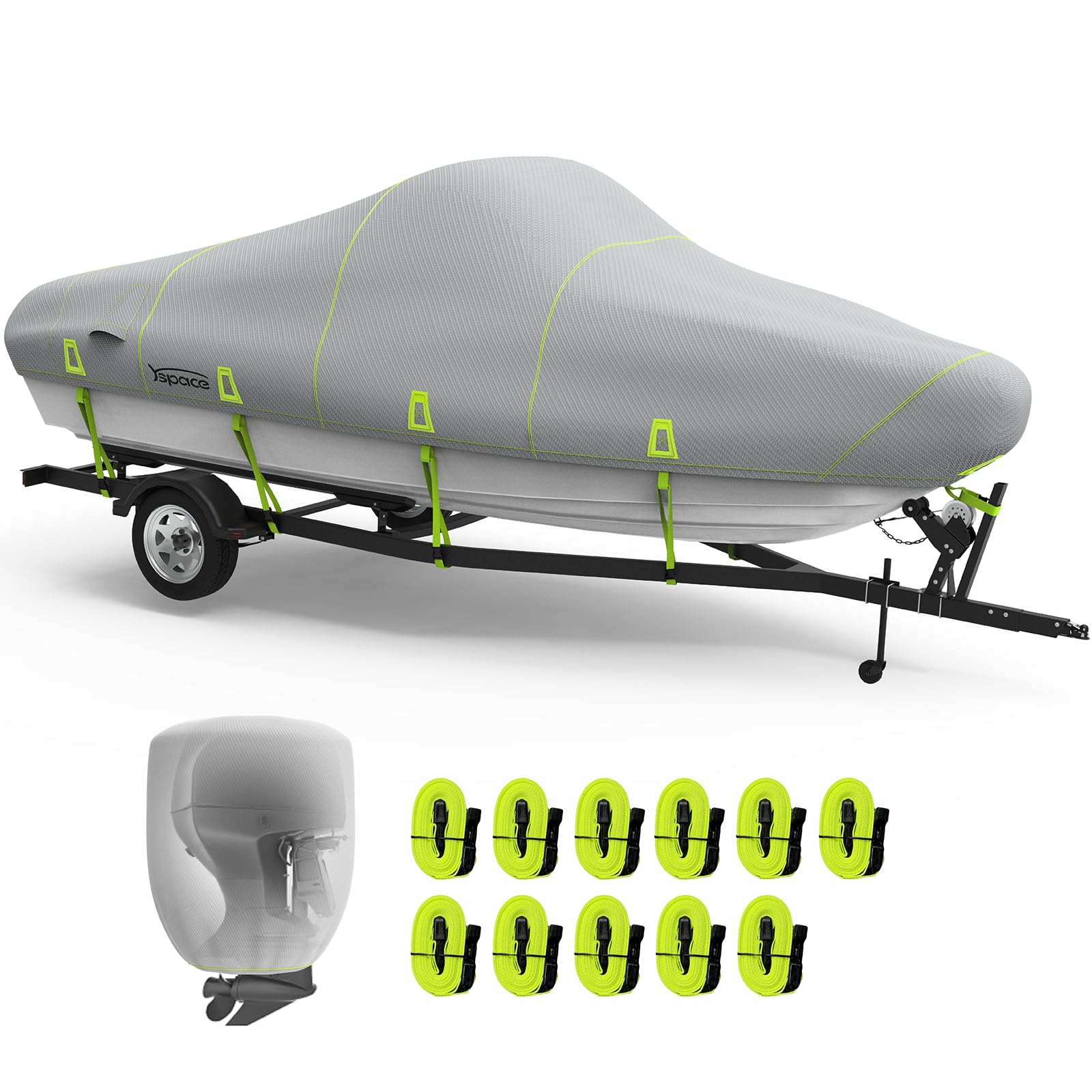 Photo 1 of YSPACE 17-19ft Boat Cover 1200D Trailerable Waterproof