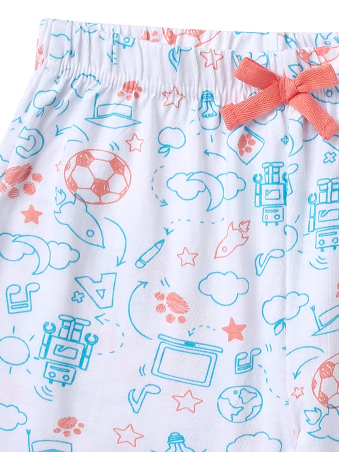 CuB McPAWS be curious Girl's Cotton All Over Print T-Shirt Pyjama Set (GS22SLP341Mul_05-06Y_Multi-Coloured_5 Years-6 Years) 1