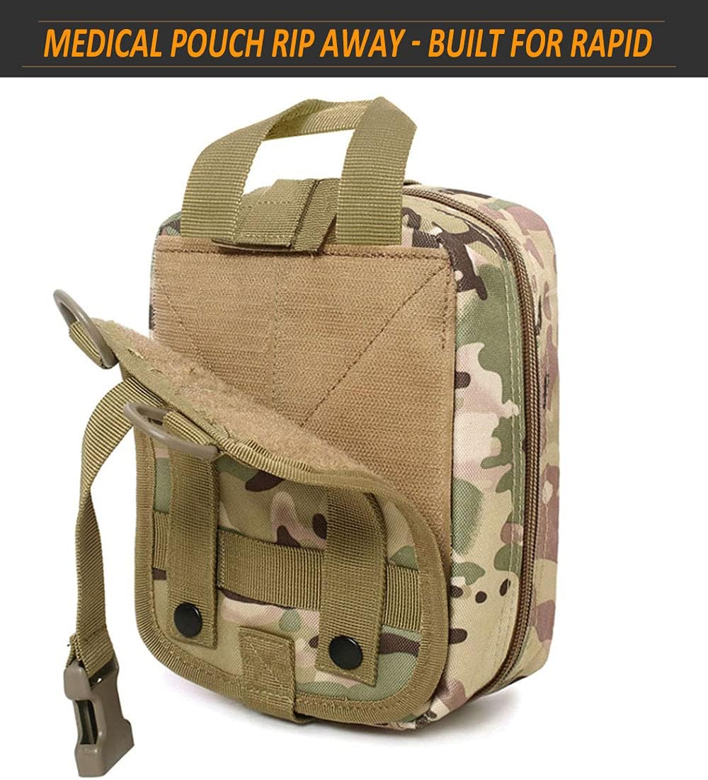Molle Ifak Pouch Rip Away, Tactical First Aid Pouch Empty, Ifak Pouch Molle, Multicam Medical Pouches Military Duty Belt EMT Bag Only for Hiking Camping( OCP) : Sports & Outdoors