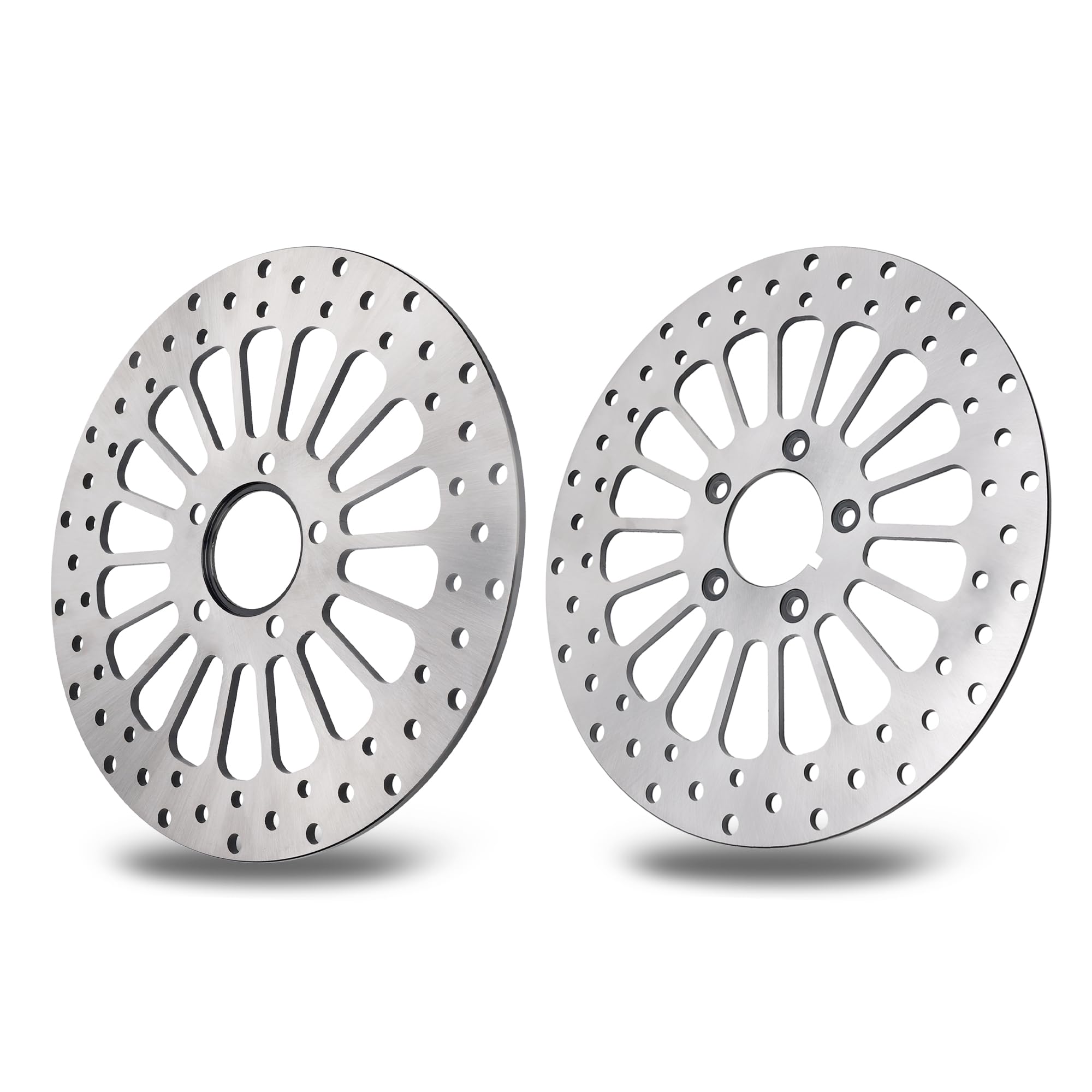 11.5'' Front Rear Rotor Kit 2PCS Fit for Harley Davidson Touring Sportster Dyna, Early Super Glide Softail Great Performance Superior Heat Dissipation Brake part, 420 Stainless Steel Rotors