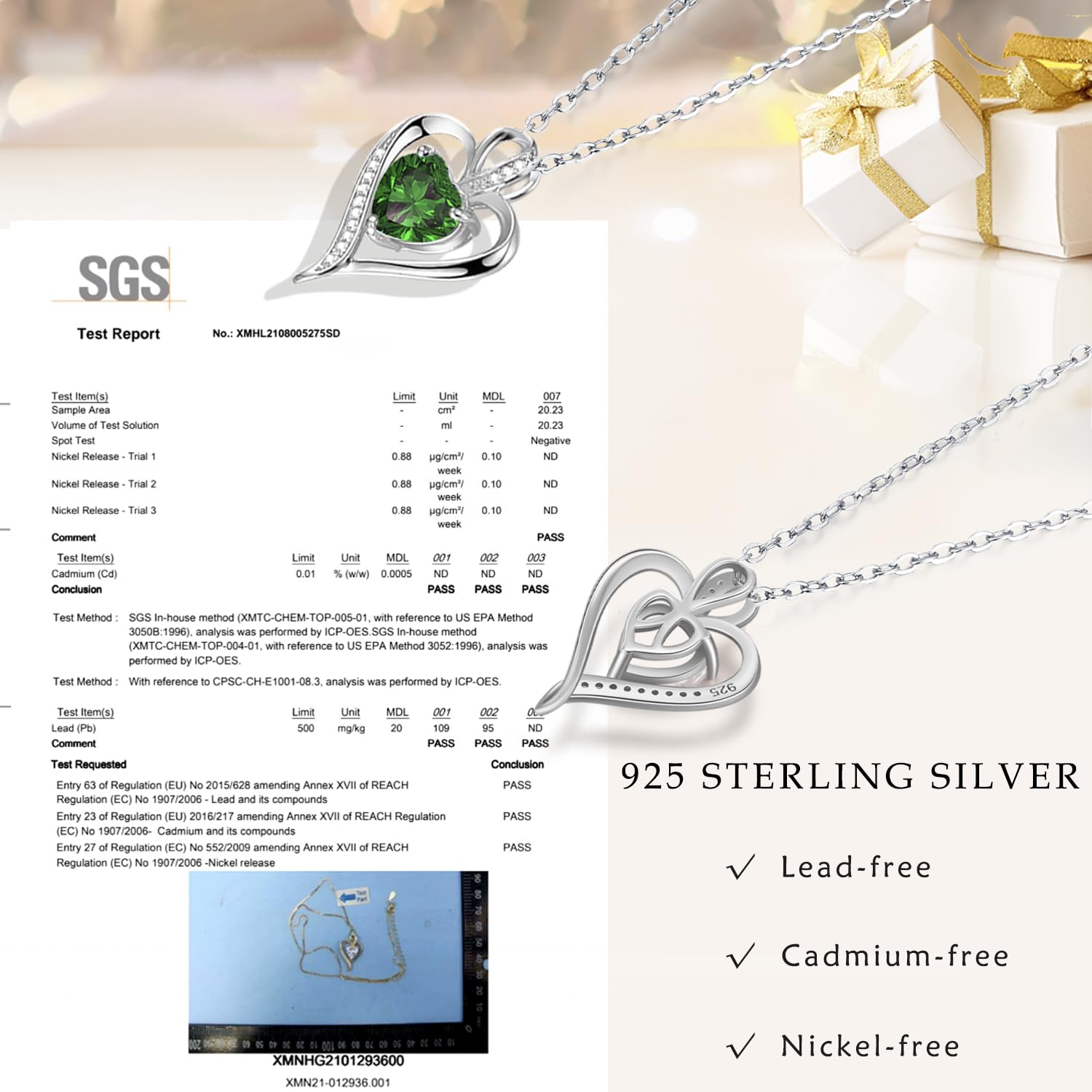 LAVUMO Collana Donna Cuore Argento Sterling 925 Originale Gioielli Regalo per Lei Amiche Moglie Mamma Fidanzata Compleanno San Valentino Natale Anniversario Festa Della Mamma Donna Regalo Idea