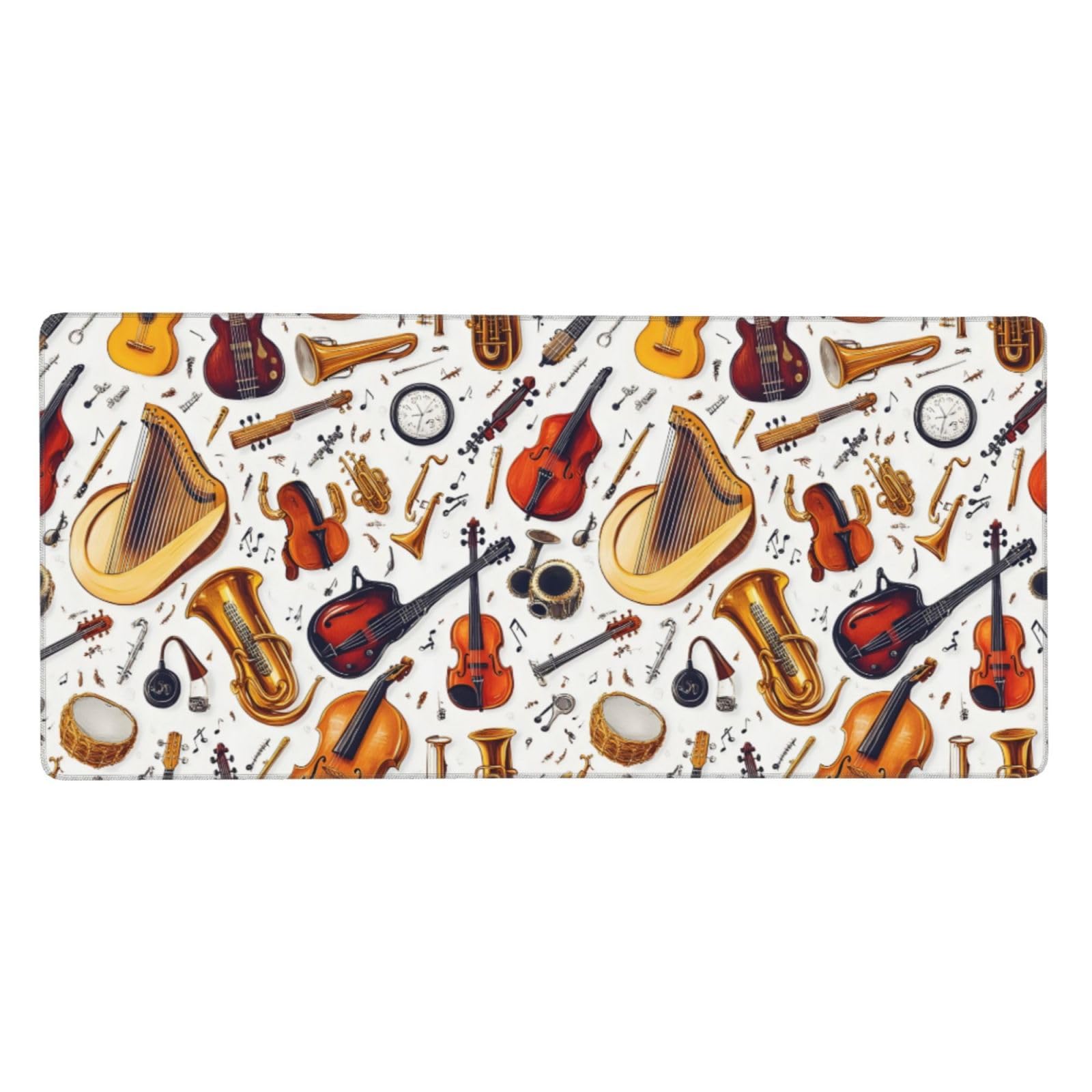 Tapis de bureau imprimé instruments classiques pour espace informatique et jeu - 8