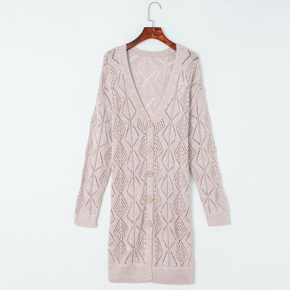 Cardigan Donna Autunno Inverno - Maglieria Basic, Scollo Tondo, Taglie Forti - Foto 4