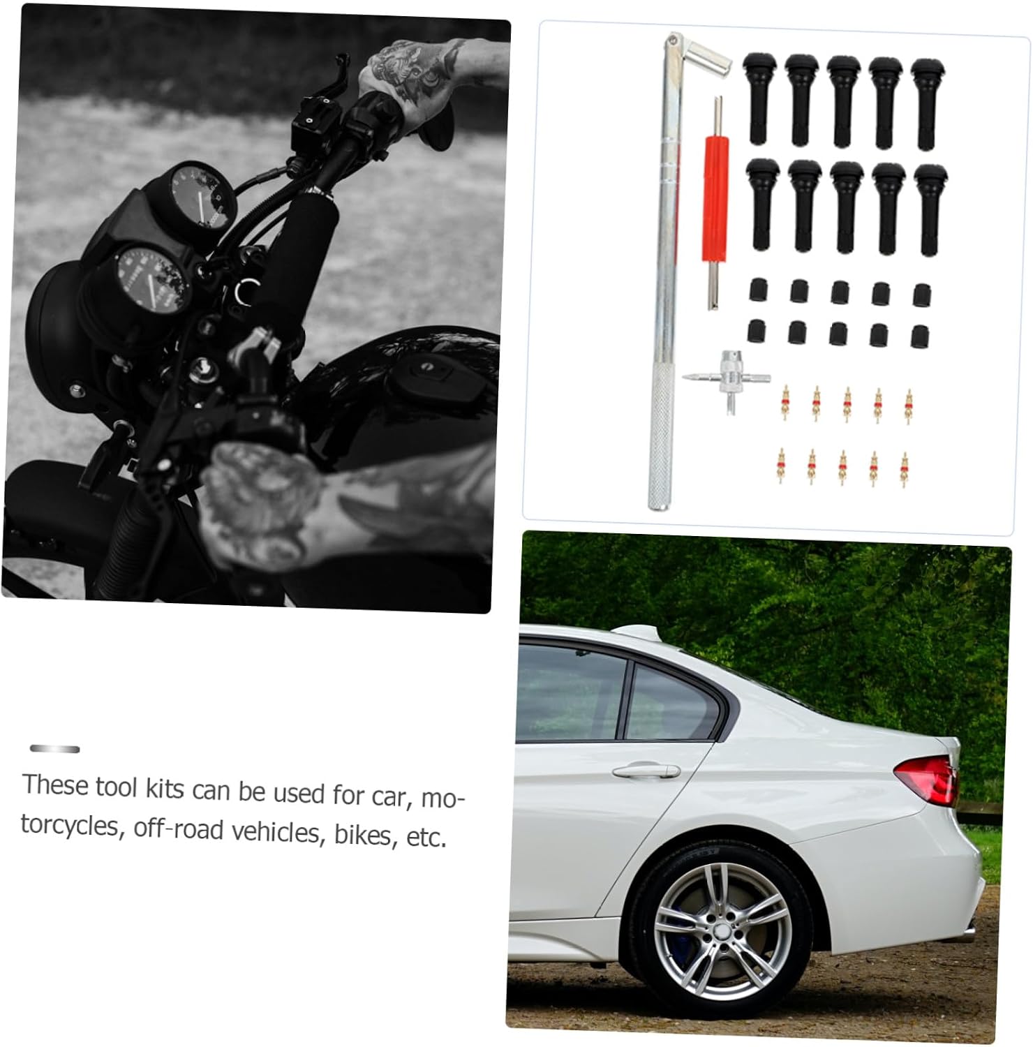 Hemobllo 1set Tire Valve Core Installation Tools Efficient Tire Accessory for Cars Motorcycles and Trucks and Installer