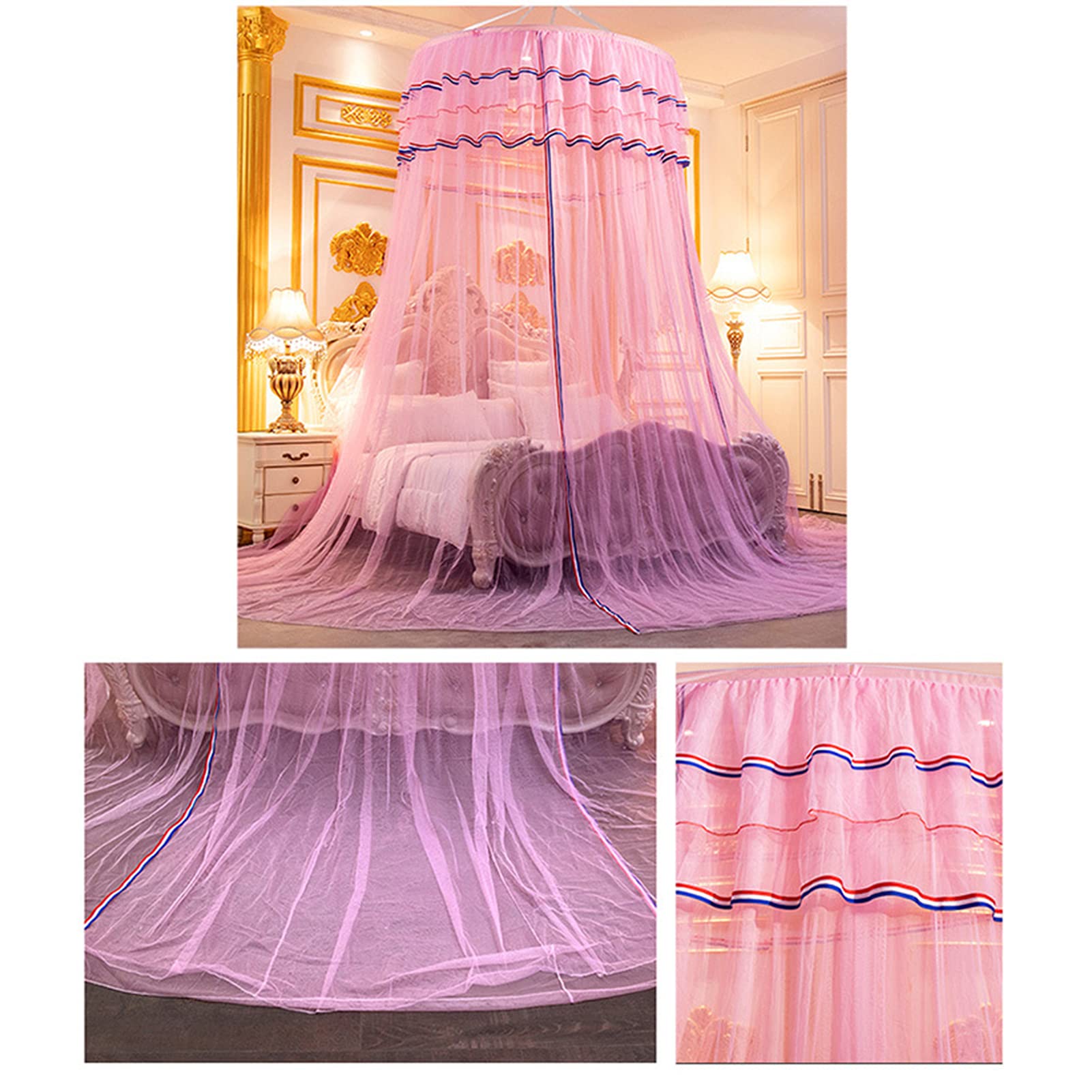 Ciel de lit pour lit Double et Simple, Berceau, moustiquaire Princesse, dôme, moustiquaire, Tente de lit avec Crochet adhésif, Vert