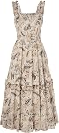 SCARLET DARKNESS Robe florale pour femmes 2026 Robe d'été en fumée
