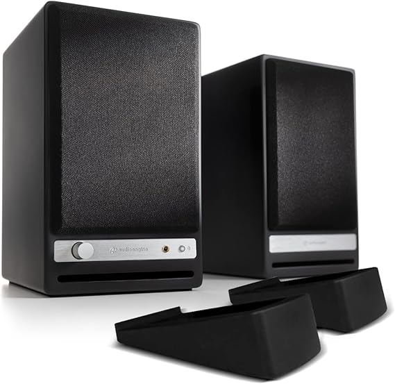 audioengine hd3 powered bluetooth speakers and ds1 desktop speaker stands bundle black