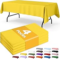 Vista 10 de Mantel de Mesa de Plástico Rectangular con Globos de Cumpleaños, Paquete de 4, Mantel de 54''×108'' para Mesas de 6 pies, Mantel para Uso Globo