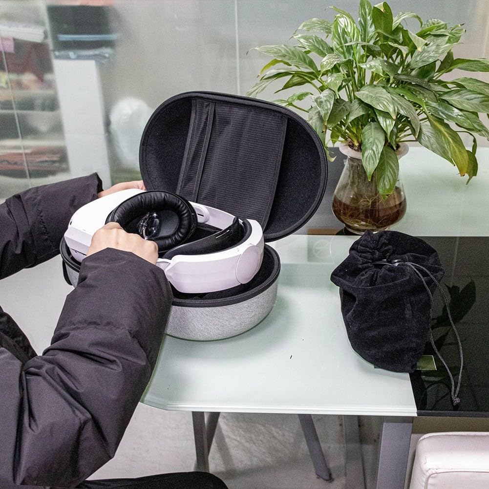 Aufbewahrungstasche für Meta Schutzhülle für Quest 3S/3/2 VR Gaming Headset Aufbewahrung Schutzhülle für VR-Headset, Kopfband, Controller, Wie abgebildet, Klassisch