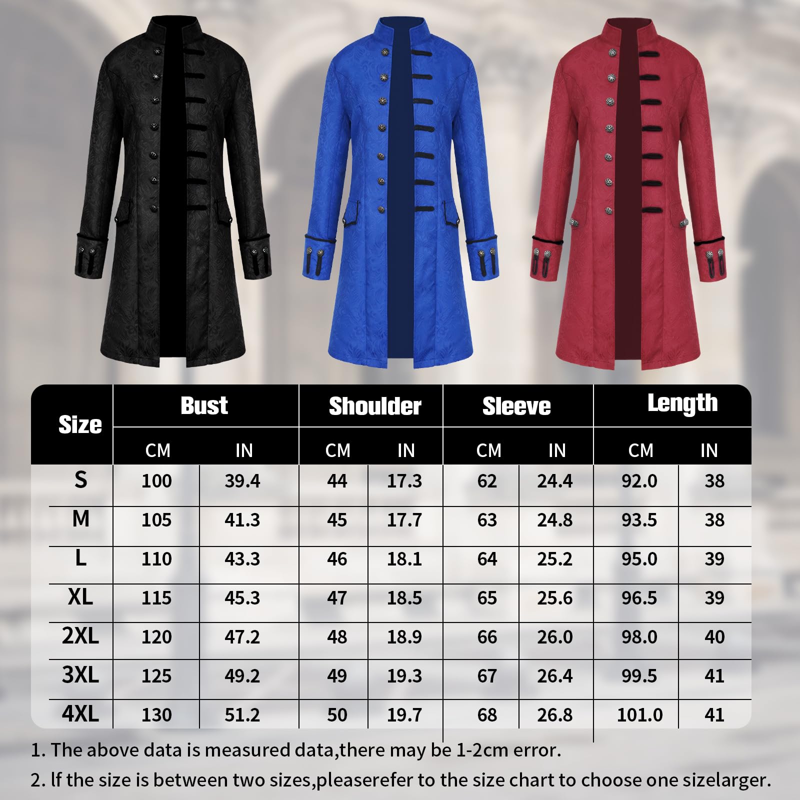 Cappotto vintage medievale steampunk, trench lungo monopetto, costume per Halloween, costume medievale vittoriano per feste a tema steampunk e Halloween