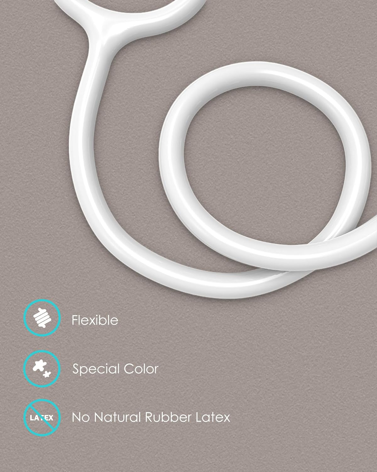 Rose Gold Stethoscope, Gift for Nurses, Doctors & Medical Students, Dual Head for Home Health Use with Accessories Name Tag, Pearl White