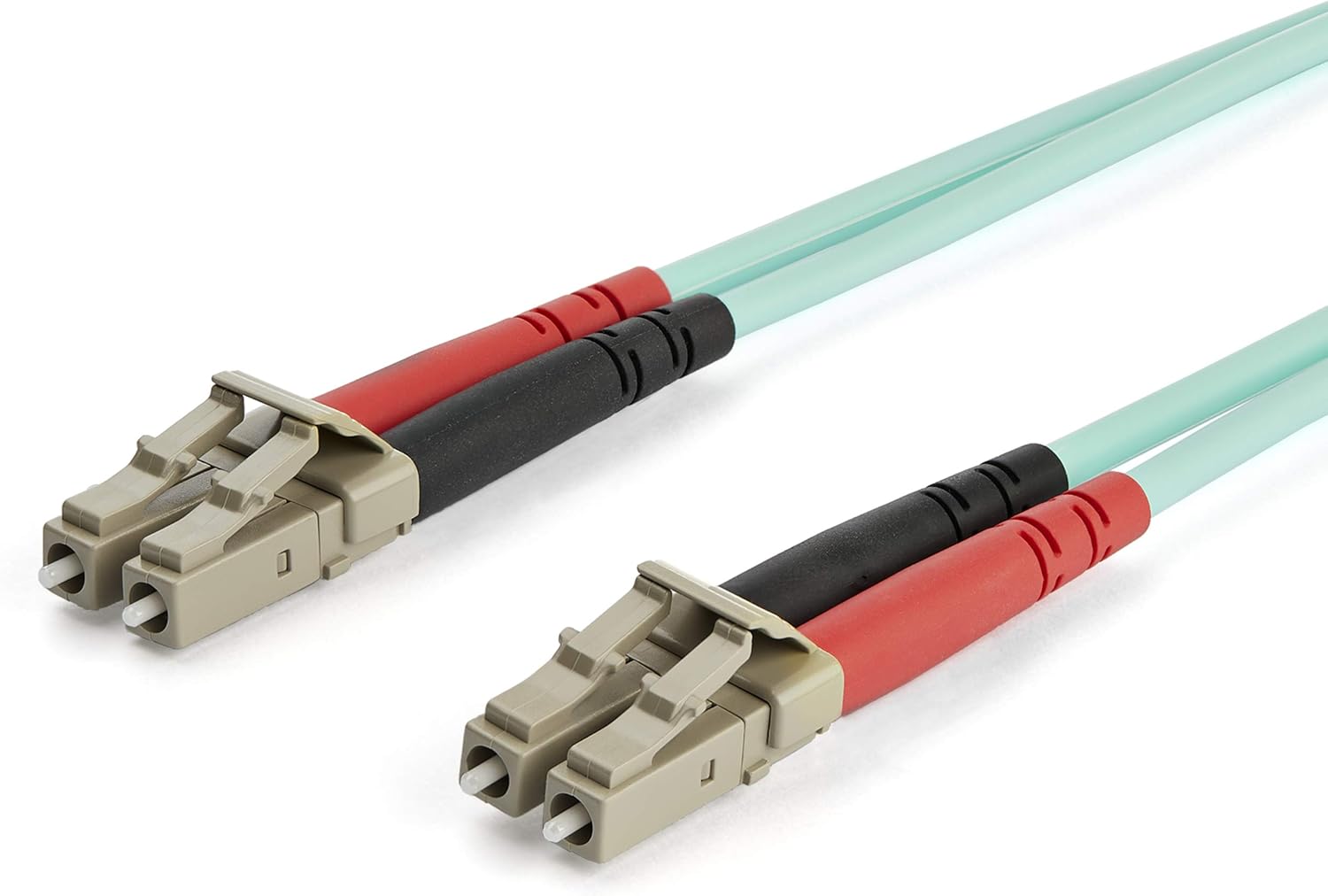 StarTech.com 5m (16.4ft) LC/UPC to LC/UPC OM3 Multimode Fiber Optic Cable, Full Duplex 50/125, 100G, LSZH Fiber Jumper Cord