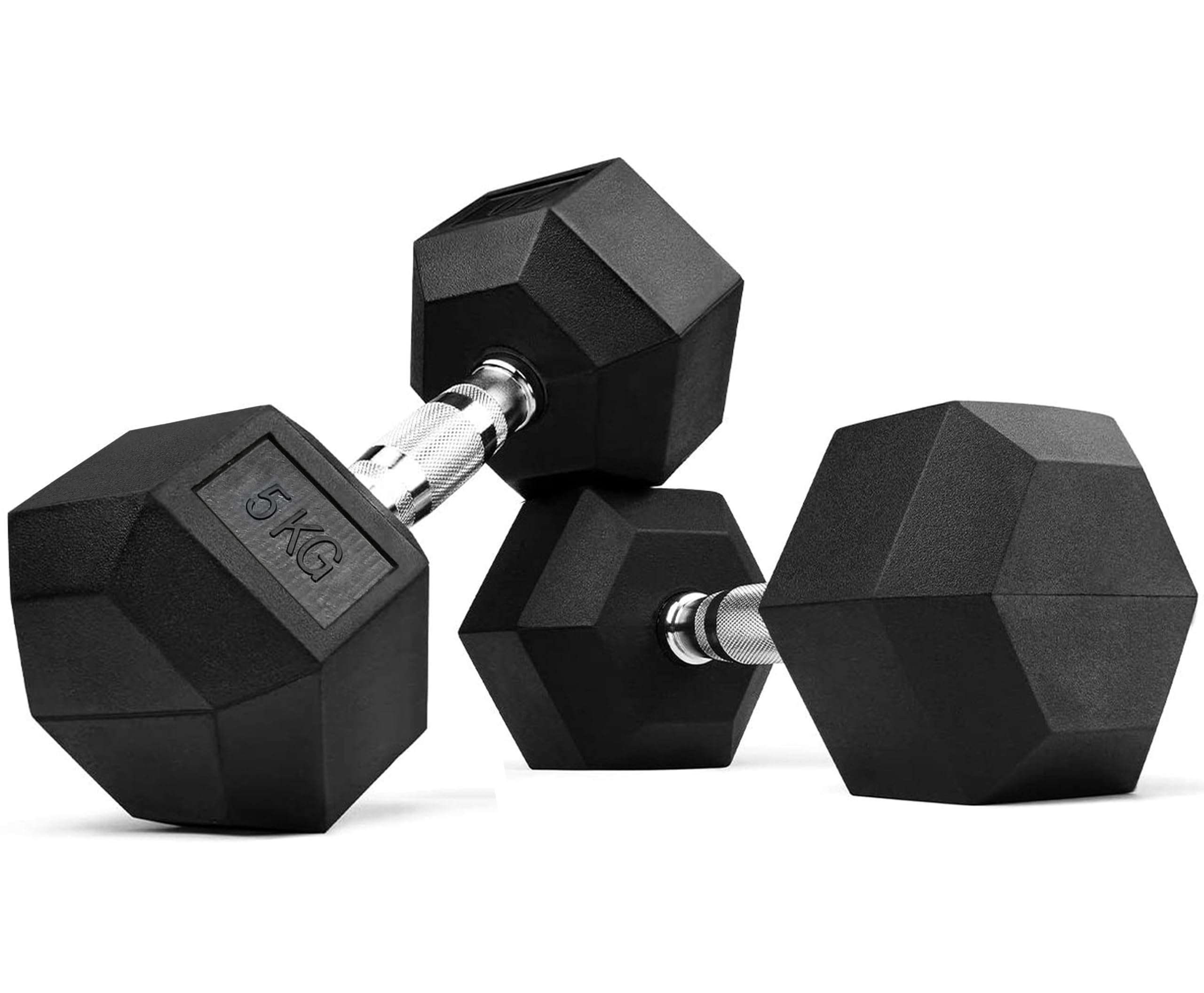 FK Sports Dumbbells (Set of 2), Weight Dumbbell Set 2.5Kg, 5kg, 7.5kg, 10kg, 12.5kg, 15kg, 20Kg In Pair - Hex Dumbbells Set for Women & Men - Gym Equipment for Home - Weights Set (5KG) โ image 1