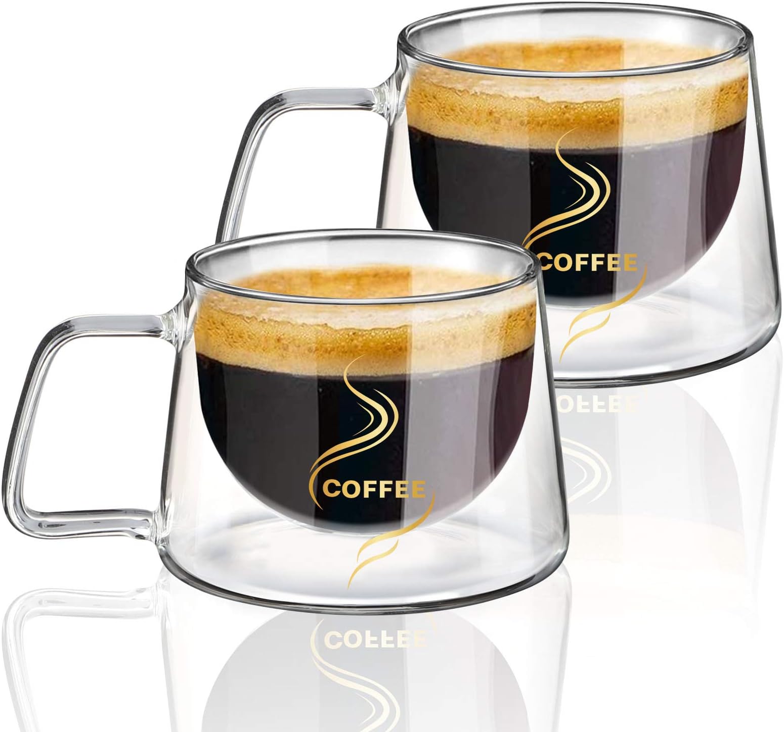 Tasse A Cafe Creano Verre Thermique XXL à Double Paroi 400 Ml
