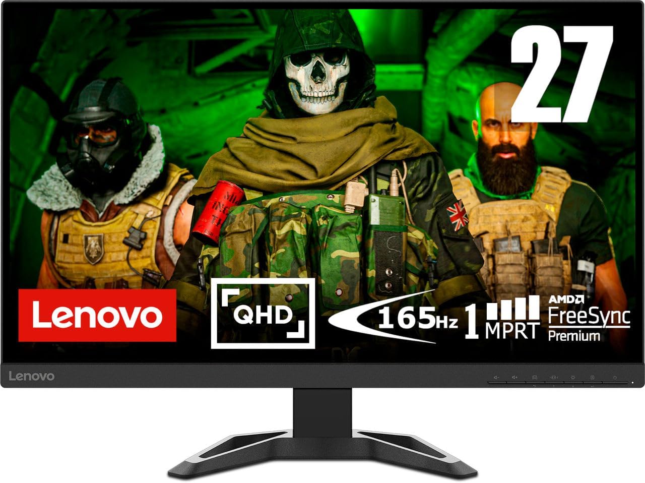 Lenovo G27q-30 68,58 cm (27 Pulgadas, 2560 x 1440, WQHD, 165 Hz, WideView, 350 nits, antirreflectante) Monitor (HDMI, DisplayPort, Tiempo de Respuesta de 1 ms, AMD Radeon FreeSync), Color Negro - ¿Vale la pena?