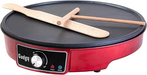 Gadgy Crêpes Maker 30cm Antihaft mit Teigverteiler & Wender