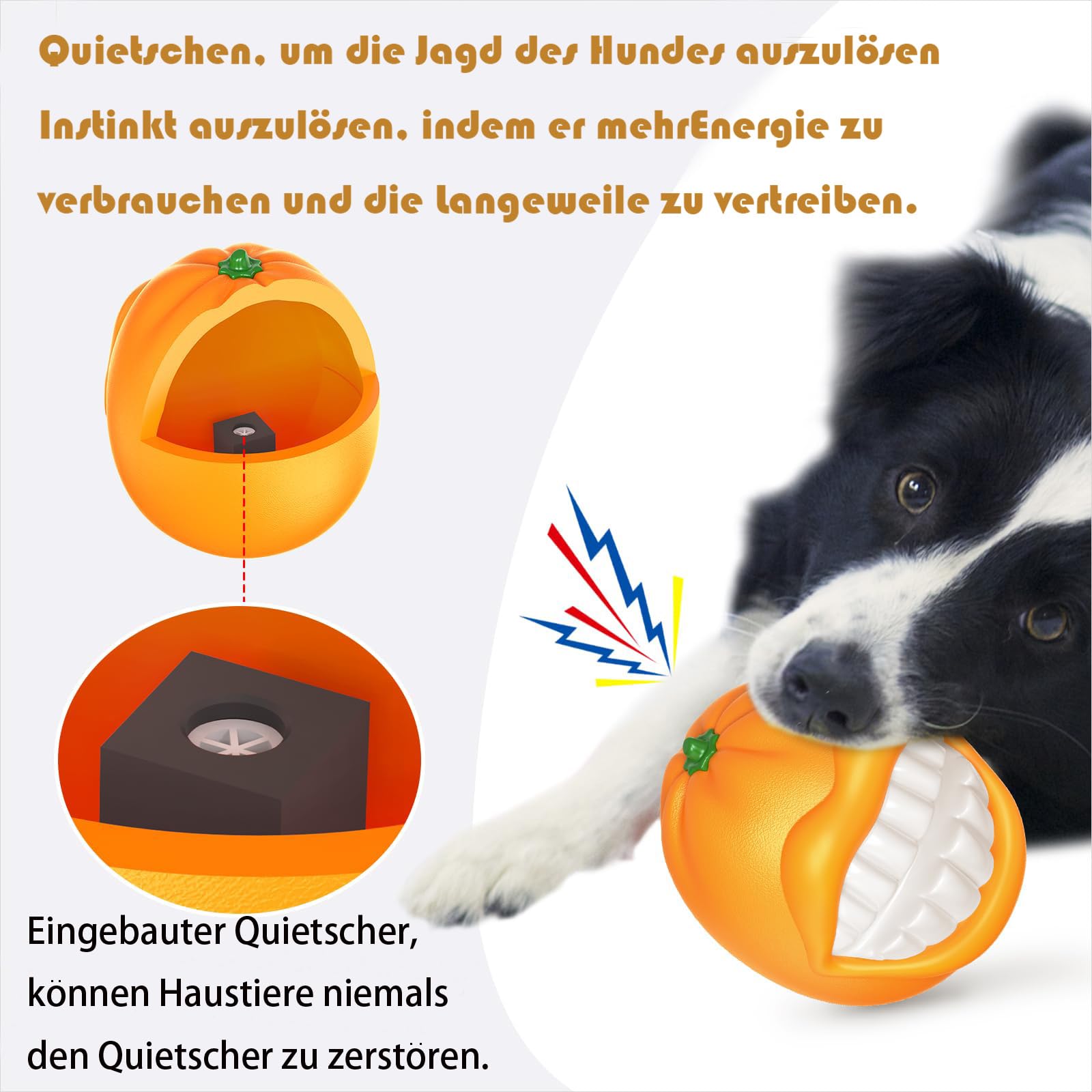 Hshenjhu Hundespielzeug Aus Naturkautschuk - Unzerstörbares Kauspielzeug Mit Quietschfunktion