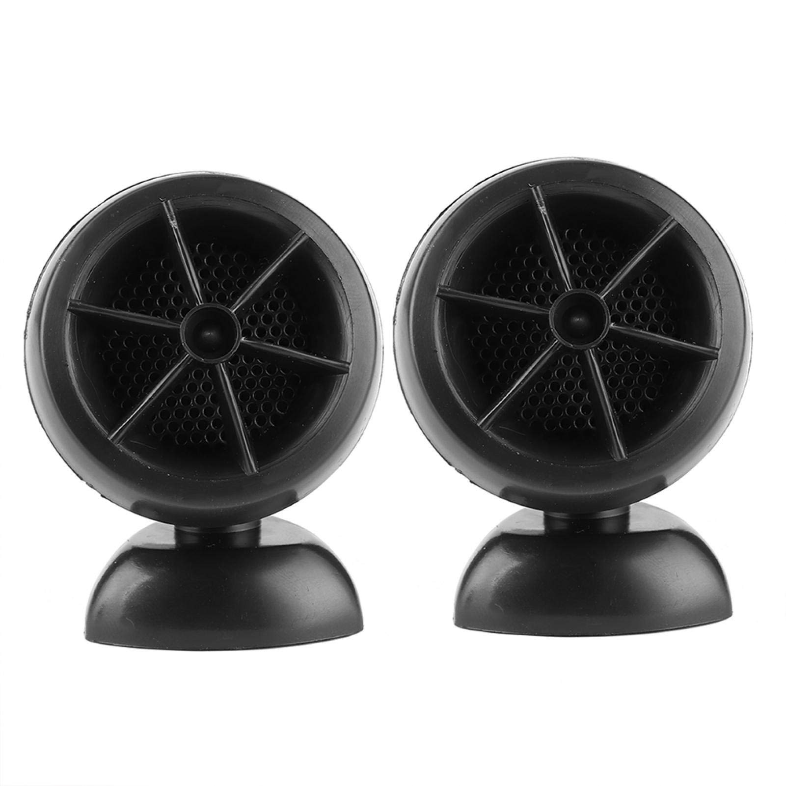 Haut-Parleur Audio, ABS + Aimant 1200W 12V Tweeter Mini Cornet Musique dôme Haut-Parleur pour système Audio de Voiture, Porte de Voiture, Panneau de boîte à Gants(Le Noir)