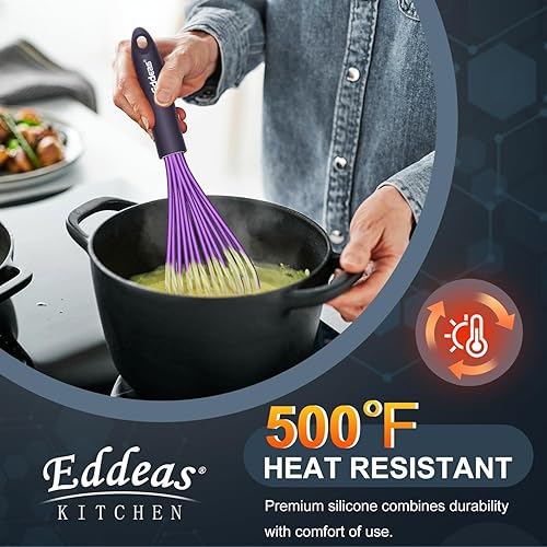 Miniatura 85 de Batidor pequeño de acero inoxidable de 10 pulgadas con mango largo para batir, batir, mezclar salsas, mezclar ingredientes, cocina pequeña Wisk