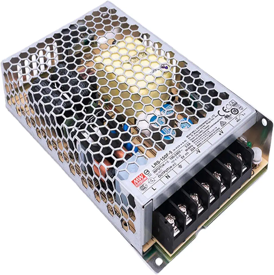 Mean Well MW 150W Fonte De AlimentaçãO Cc VariáVel Tipo Lrs-150f Com SaíDa úNica 0-24v 5V 22A, (LRS-150F-5 5V/22A/110W/Enclosed Power)