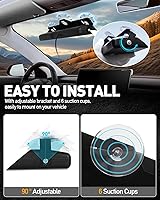 Vista 7 de HLauto 2002L Luces estroboscópicas de emergencia para salpicadero: luces de seguridad ámbar, luces de advertencia intermitentes para parabrisas