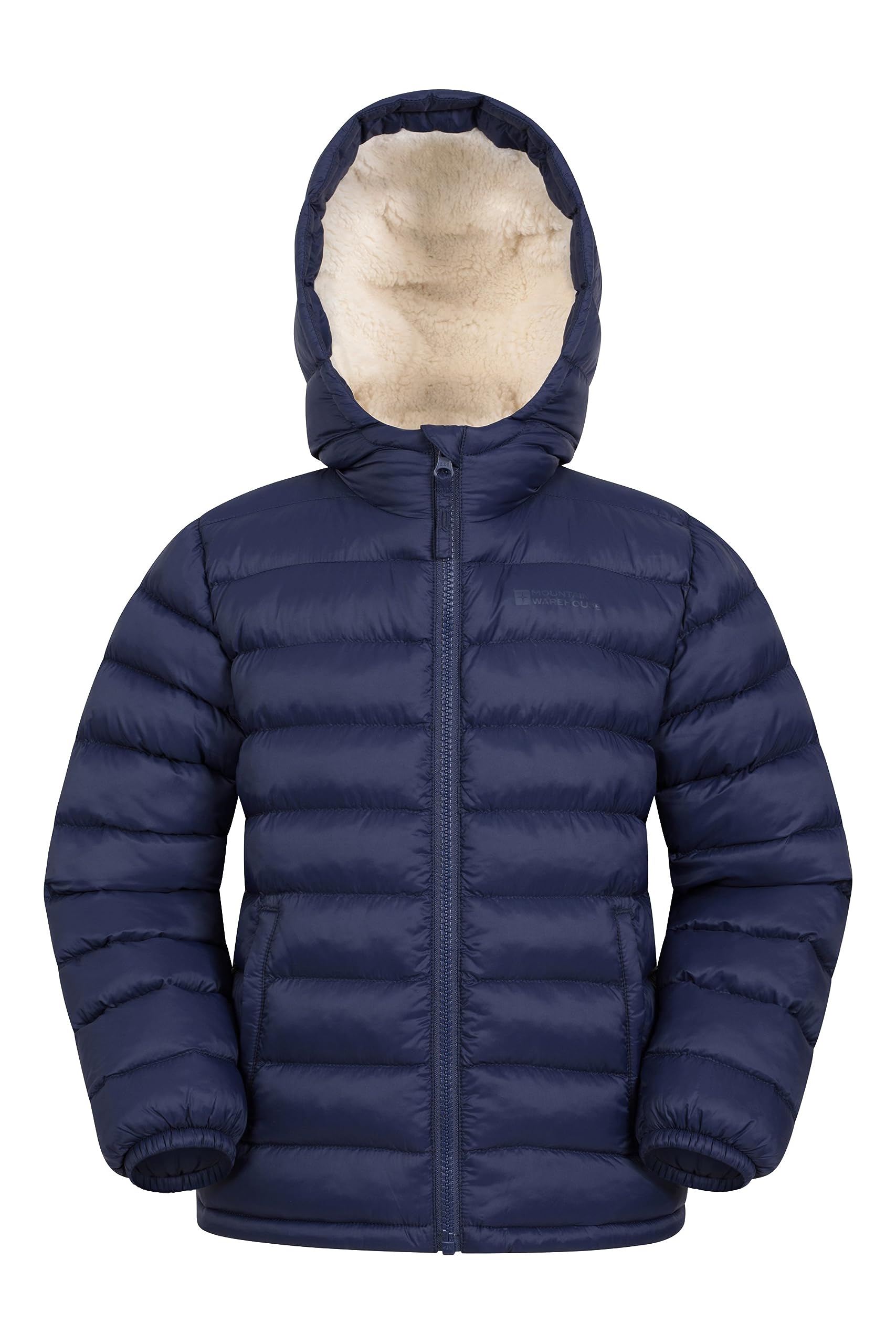 Mountain WarehouseSeasons Fur-Lined Kids Padded Jacket - Lightweight, Warm & Water-resistant Coat, For Boys & Girls - For Autumn Winter, School, Outdoors, Travelling
