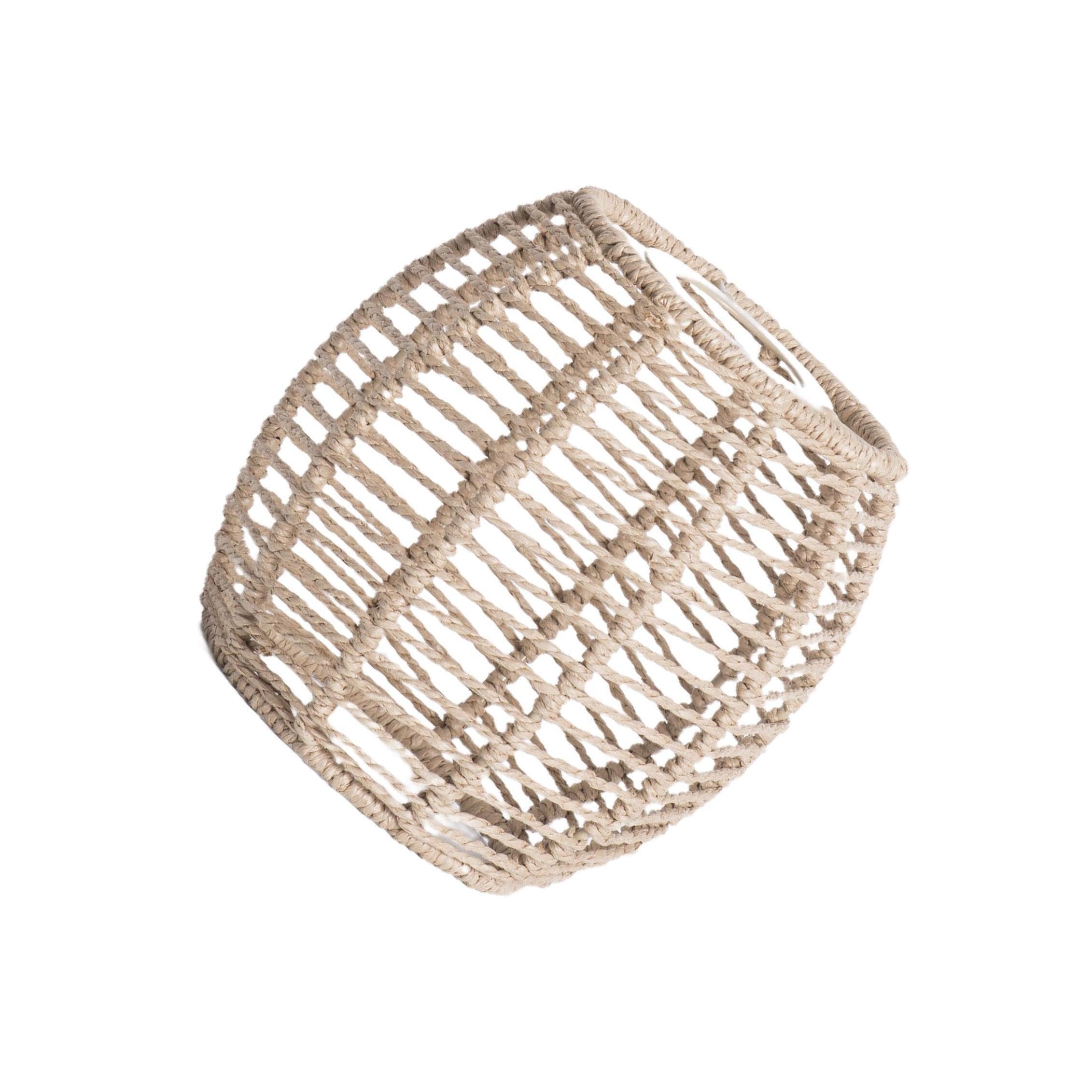 Lixsazse Light Elegant Woven Macrame Cover Handmade Classic Lampshade Unique Pendant Fixture Dining Room Macrame Lampshade American Simplicity Cover