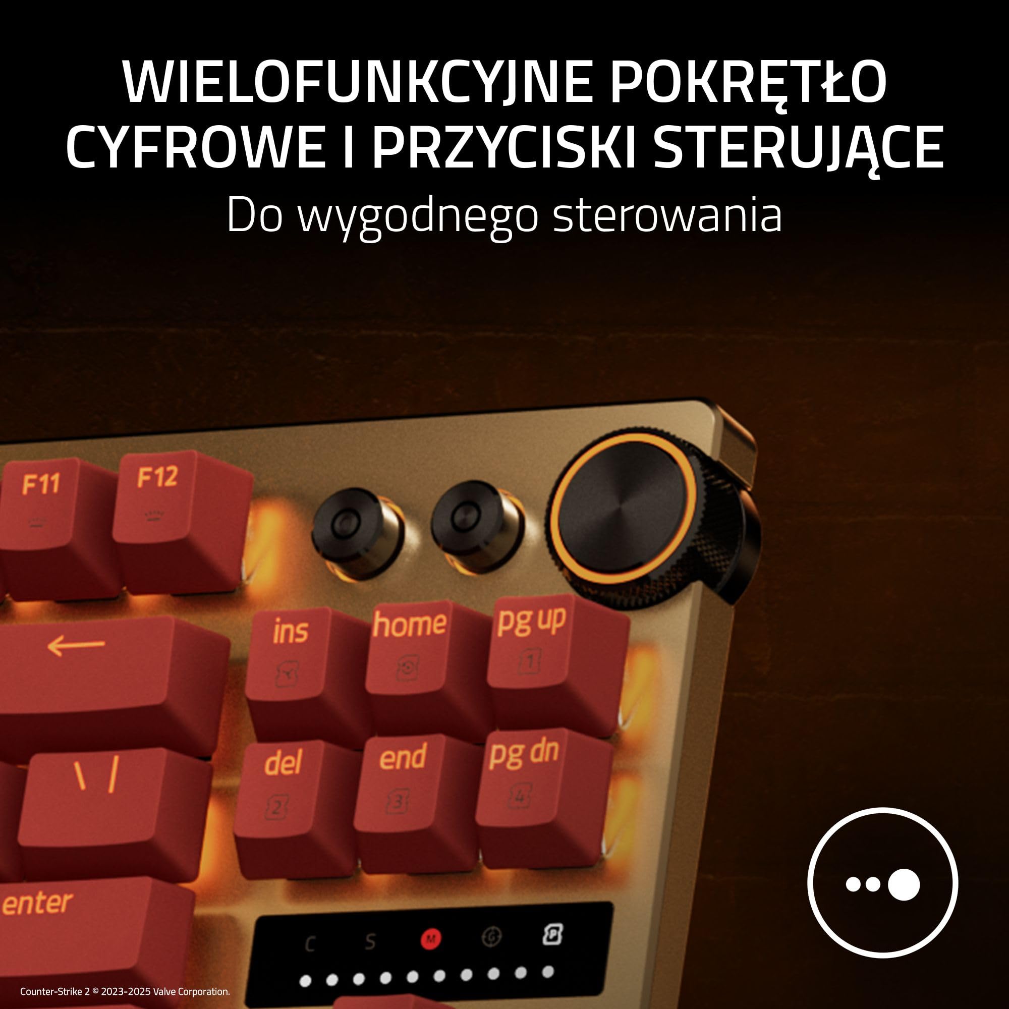 Razer Huntsman V3 Pro Tenkeyless Counter-Strike 2 Dragon Lore - Analogue optical TKL e-sports PC keyboard without numeric keypad - Snap Tap - Rapid Trigger - QWERTY US layout | Dragon Lore