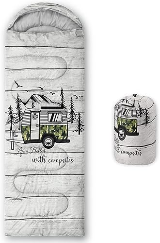 HOSIMA Saco de dormir de mariposa para adultos y niños para campamento, saco de dormir ultraligero gótico negro para clima frío y verano.