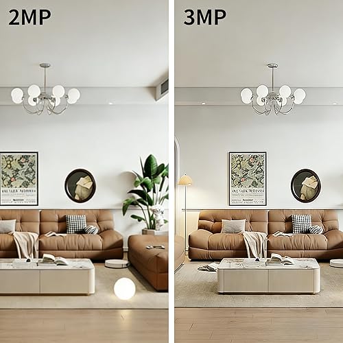 Miniatura 3 de Cámara de seguridad para interiores, cámara HD de 3 MP para perros con visión nocturna, detección de movimiento para monitor de bebés y mascotas,