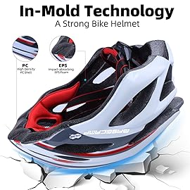 Basecamp Bike Helmet for Men Women with LED Safety Light Removable Sun Visor Lightweight Bicycle Helmet Adjustable Breathable Mountain & Road Cycling Helmets for Adult (BC-10)