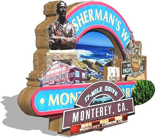 Miniatura 2 de Monterey California USA imán de madera para nevera, monumentos 3D, recuerdos coleccionables, decoración hecha a mano