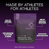 Vista 2 de Tailwind Nutrition Recovery Mix, 20 Grams de Proteína Completa, Carbohidratos y Polvo de Electrolitos para Mezcla de Bebida Post-Entrenamiento, Sin