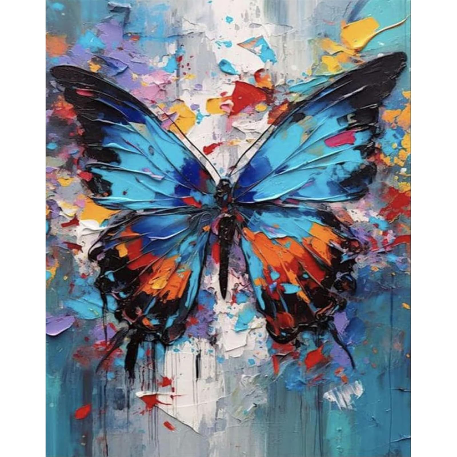 Fountor Butterfly Paint by Numbers for Adults, Abstract Butterfly Adult Paint by Numbers Canvas Kits Without Frame, DIY Acrylic Number Painting Adults for Gifts Home Wall Decor 16x20 Inch โ image 1